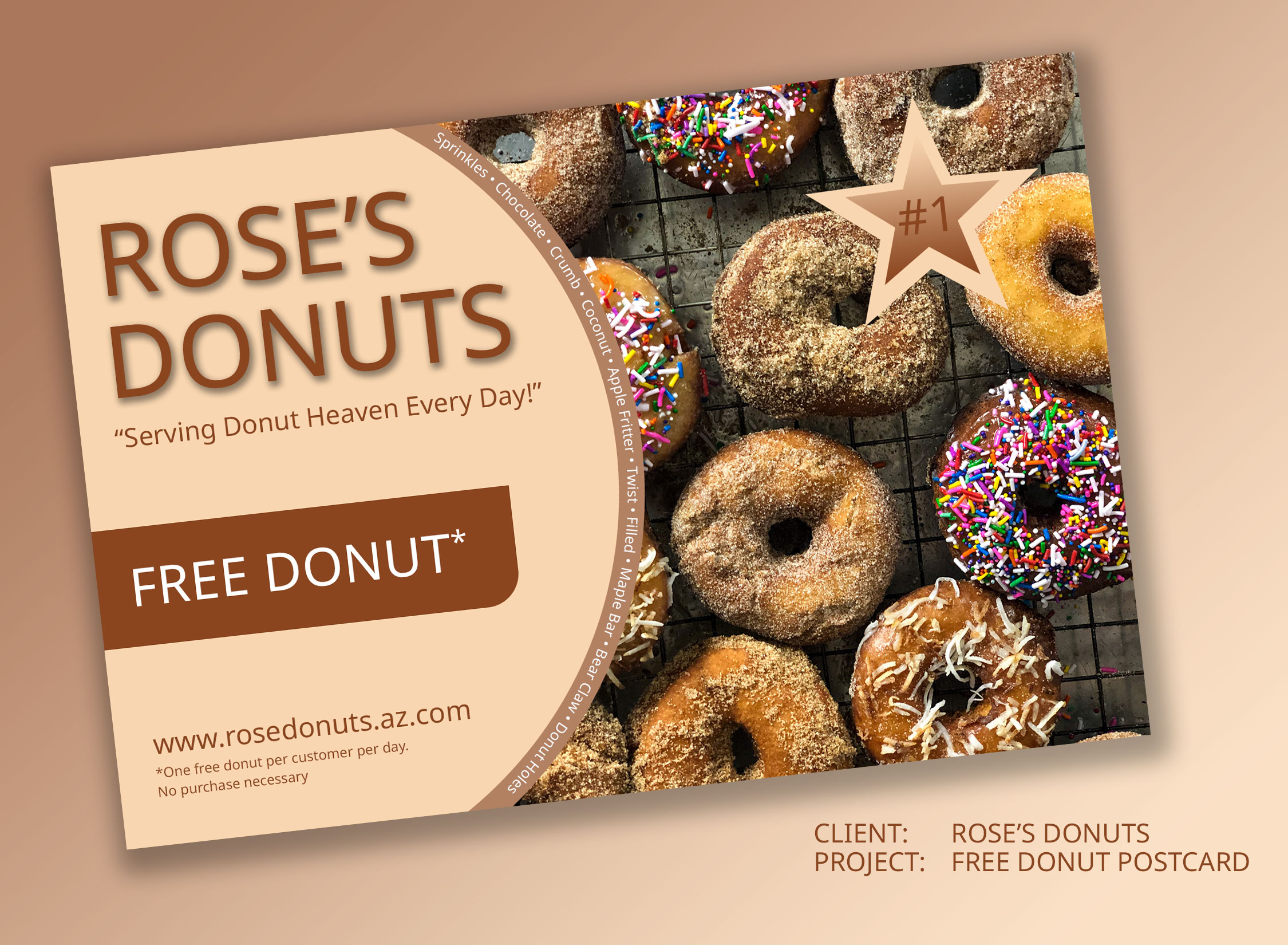 rose donuts postcard project screen snip image